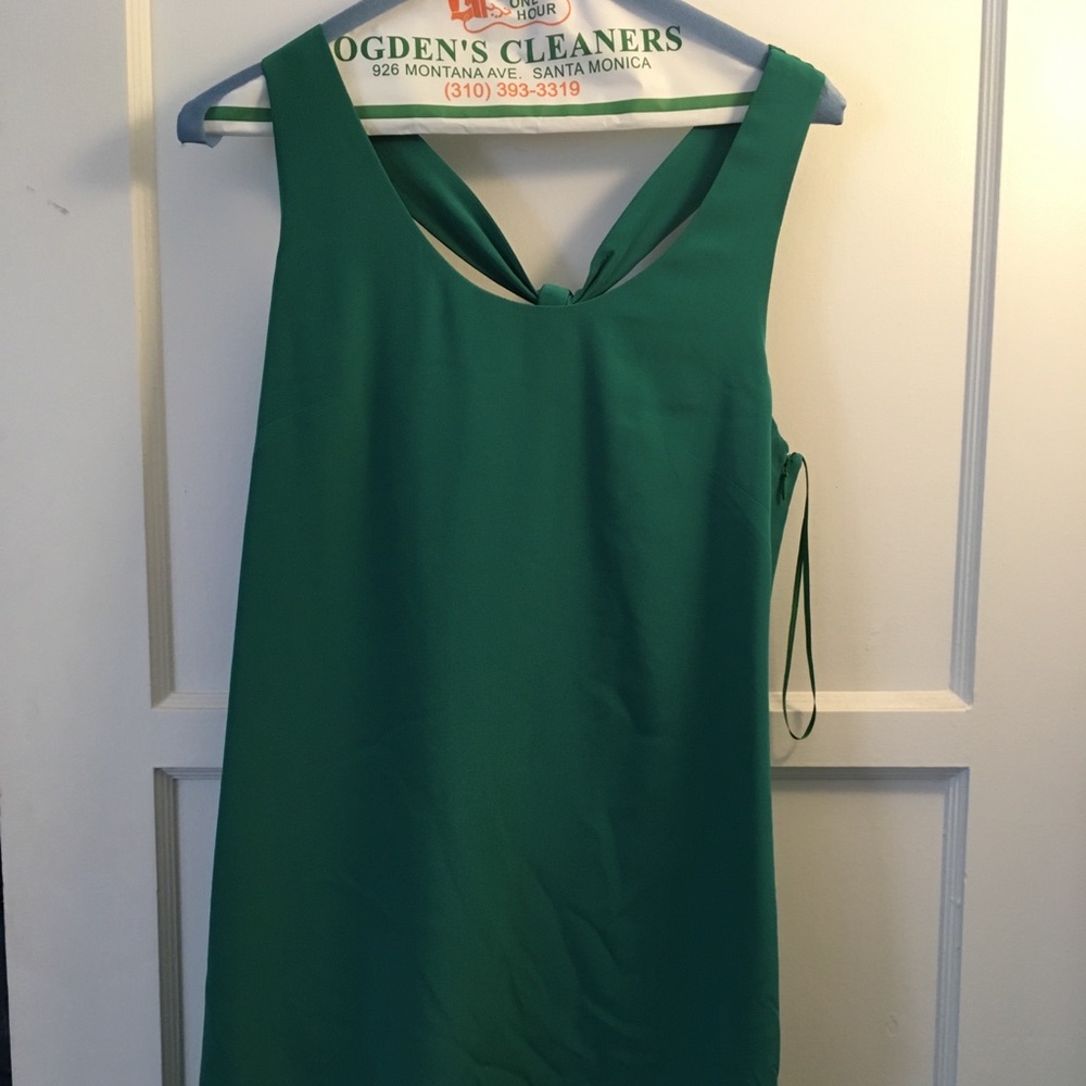 Jcrew silk green dress